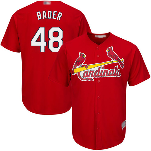 Cardinals #48 Harrison Bader Red Cool Base Stitched Youth MLB Jersey