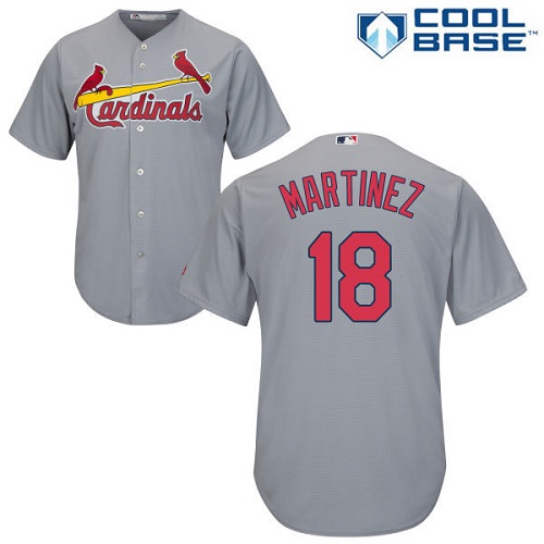Cardinals #18 Carlos Martinez Grey Cool Base Stitched Youth MLB Jersey