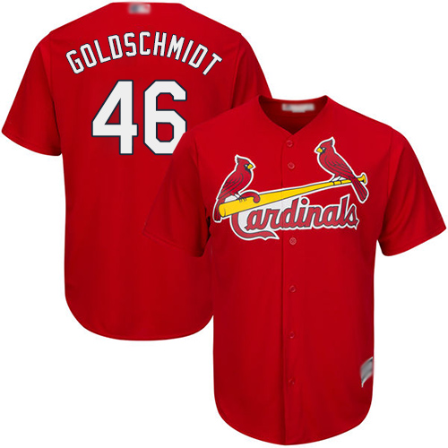 Cardinals #46 Paul Goldschmidt Red Cool Base Stitched Youth MLB Jersey