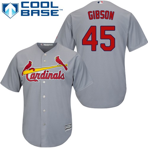 Cardinals #45 Bob Gibson Grey Cool Base Stitched Youth MLB Jersey