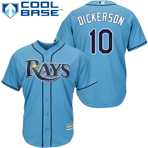 Rays #10 Corey Dickerson Light Blue Cool Base Stitched Youth MLB Jersey