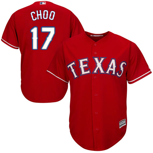 Rangers #17 Shin-Soo Choo Red Cool Base Stitched Youth MLB Jersey