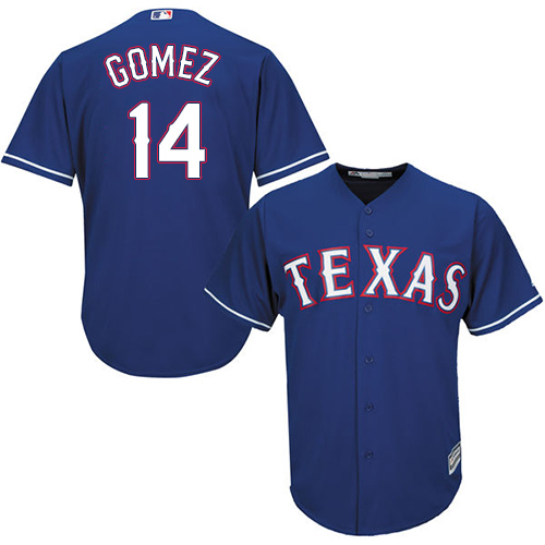 Rangers #14 Carlos Gomez Blue Cool Base Stitched Youth MLB Jersey