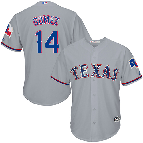Rangers #14 Carlos Gomez Grey Cool Base Stitched Youth MLB Jersey