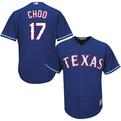 Rangers #17 Shin-Soo Choo Blue Cool Base Stitched Youth MLB Jersey