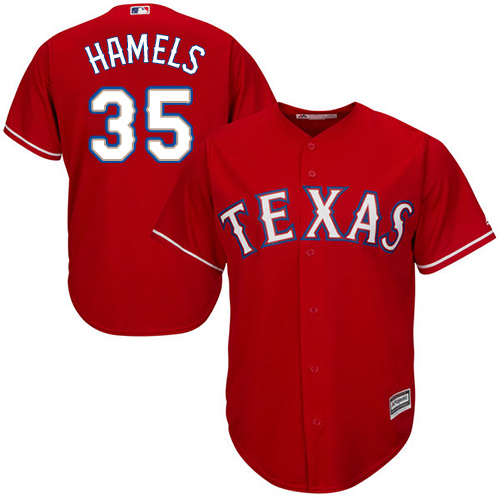 Rangers #35 Cole Hamels Red Cool Base Stitched Youth MLB Jersey