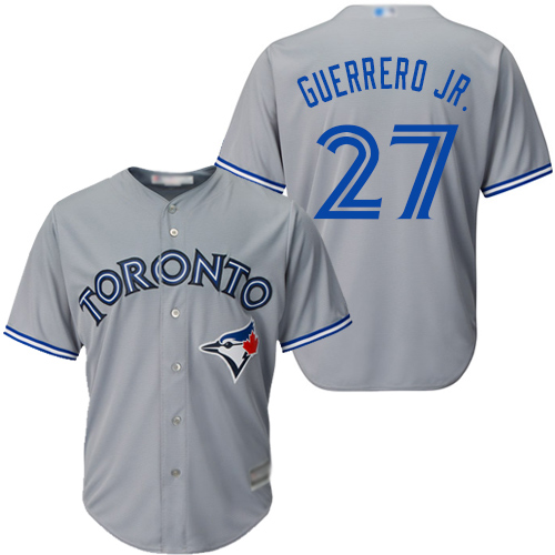 Blue Jays #27 Vladimir Guerrero Jr. Grey Cool Base Stitched Youth MLB Jersey