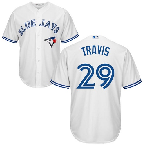 Blue Jays #29 Devon Travis White Cool Base Stitched Youth MLB Jersey