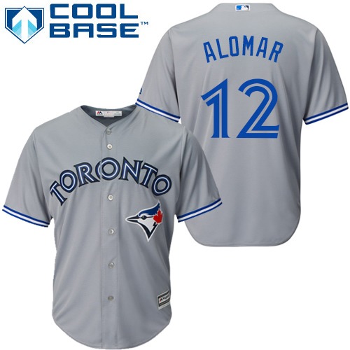 Blue Jays #12 Roberto Alomar Grey Cool Base Stitched Youth MLB Jersey