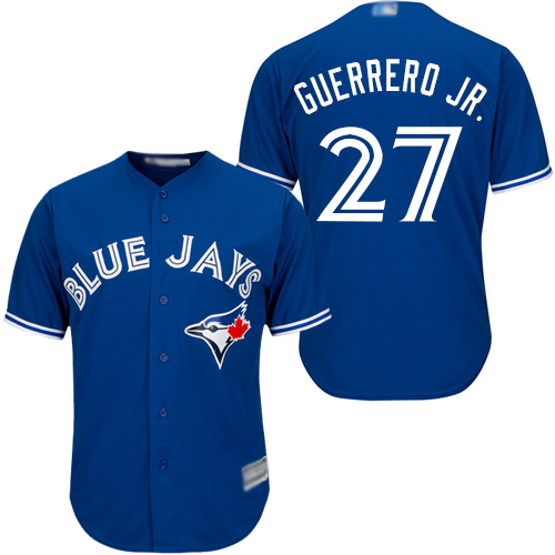 Blue Jays #27 Vladimir Guerrero Jr. Blue Cool Base Stitched Youth MLB Jersey