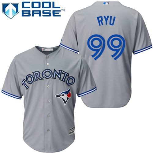 Blue Jays #99 Hyun-Jin Ryu Grey New Cool Base Stitched Youth MLB Jersey