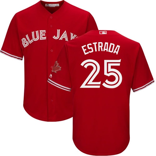 Blue Jays #25 Marco Estrada Red Cool Base Canada Day Stitched Youth MLB Jersey