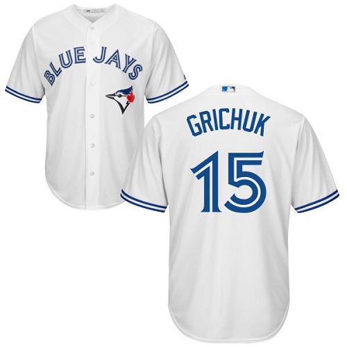 Blue Jays #15 Randal Grichuk White Cool Base Stitched Youth MLB Jersey
