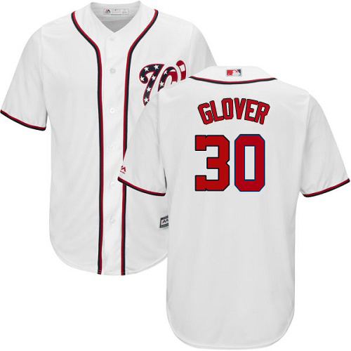 Nationals #30 Koda Glover White New Cool Base Stitched Youth MLB Jersey