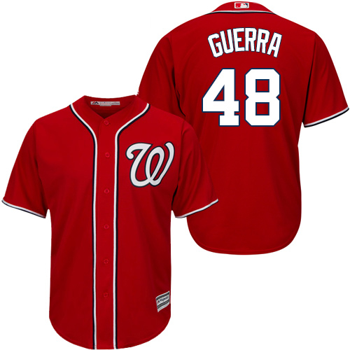 Nationals #48 Javy Guerra Red New Cool Base Stitched Youth MLB Jersey
