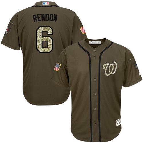 Nationals #6 Anthony Rendon Green Salute to Service Stitched Youth MLB Jersey