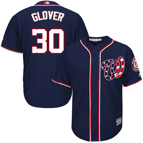 Nationals #30 Koda Glover Navy Blue New Cool Base Stitched Youth MLB Jersey