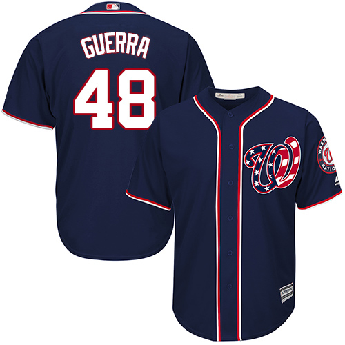 Nationals #48 Javy Guerra Navy Blue New Cool Base Stitched Youth MLB Jersey