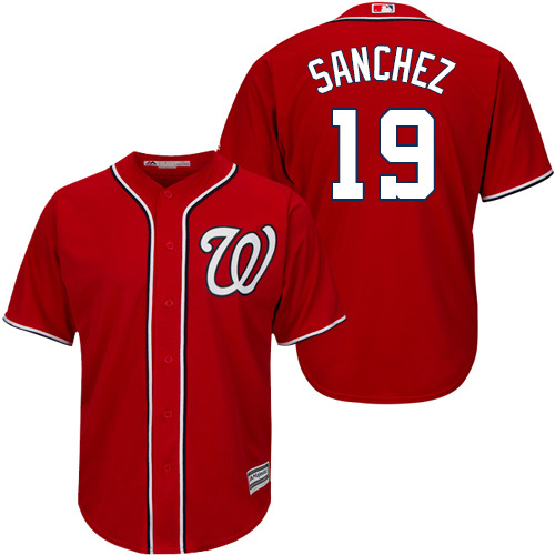 Nationals #19 Anibal Sanchez Red New Cool Base Stitched Youth MLB Jersey
