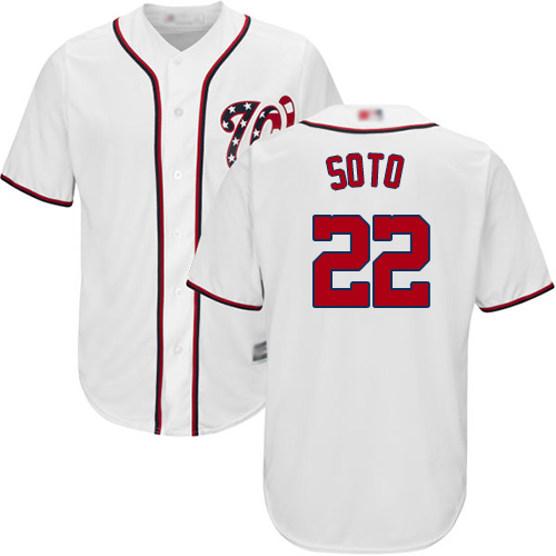 Nationals #22 Juan Soto White Cool Base Stitched Youth MLB Jersey