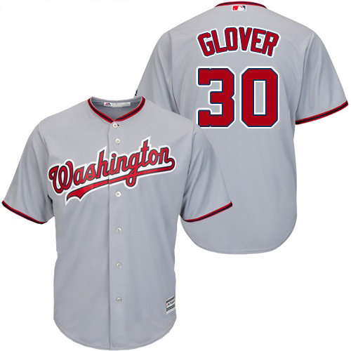 Nationals #30 Koda Glover Grey New Cool Base Stitched Youth MLB Jersey