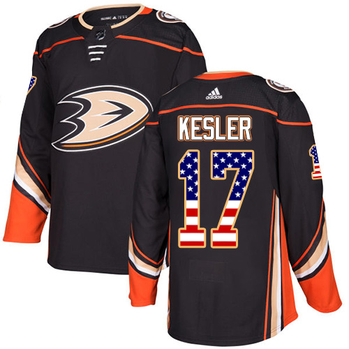 Adidas Ducks #17 Ryan Kesler Black Home Authentic USA Flag Youth Stitched NHL Jersey