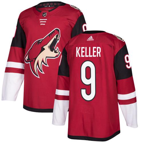 Adidas Coyotes #9 Clayton Keller Maroon Home Authentic Stitched Youth NHL Jersey