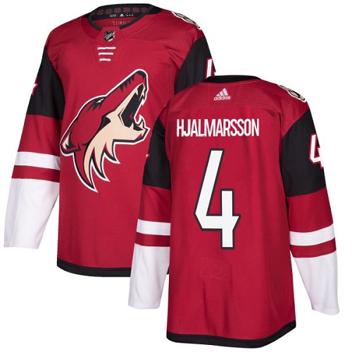 Adidas Coyotes #4 Niklas Hjalmarsson Maroon Home Authentic Stitched Youth NHL Jersey