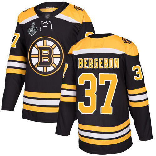 Adidas Bruins #37 Patrice Bergeron Black Home Authentic Stanley Cup Final Bound Youth Stitched NHL Jersey
