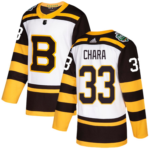 Adidas Bruins #33 Zdeno Chara White Authentic 2019 Winter Classic Youth Stitched NHL Jersey