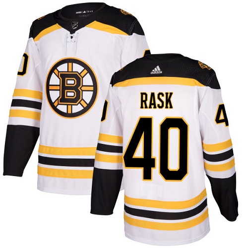 Adidas Bruins #40 Tuukka Rask White Road Authentic Youth Stitched NHL Jersey