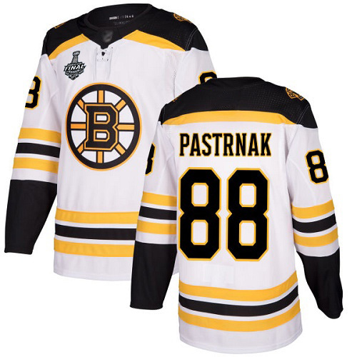 Adidas Bruins #88 David Pastrnak White Road Authentic Stanley Cup Final Bound Youth Stitched NHL Jersey