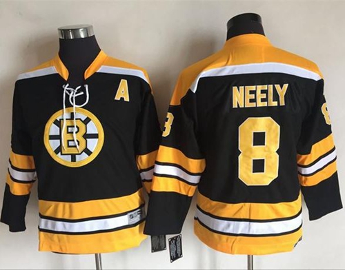 Bruins #8 Cam Neely Black CCM Youth Stitched NHL Jersey