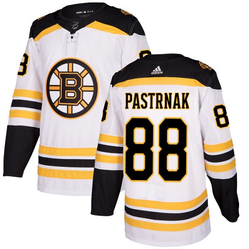 Adidas Bruins #88 David Pastrnak White Road Authentic Youth Stitched NHL Jersey