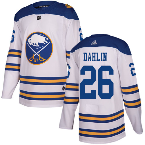 Adidas Sabres #26 Rasmus Dahlin White Authentic 2018 Winter Classic Youth Stitched NHL Jersey