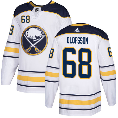 Adidas Sabres #68 Victor Olofsson White Road Authentic Stitched Youth NHL Jersey