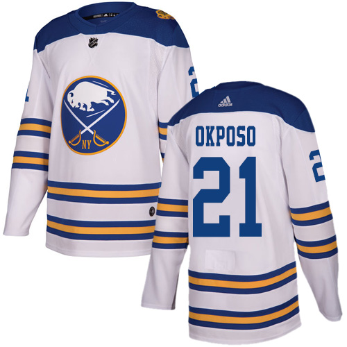 Adidas Sabres #21 Kyle Okposo White Authentic 2018 Winter Classic Youth Stitched NHL Jersey