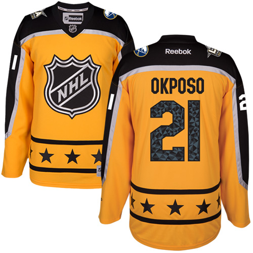 Sabres #21 Kyle Okposo Yellow 2017 All-Star Atlantic Division Youth Stitched NHL Jersey