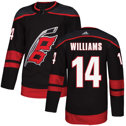 Adidas Hurricanes #14 Justin Williams Black Alternate Authentic Stitched Youth NHL Jersey