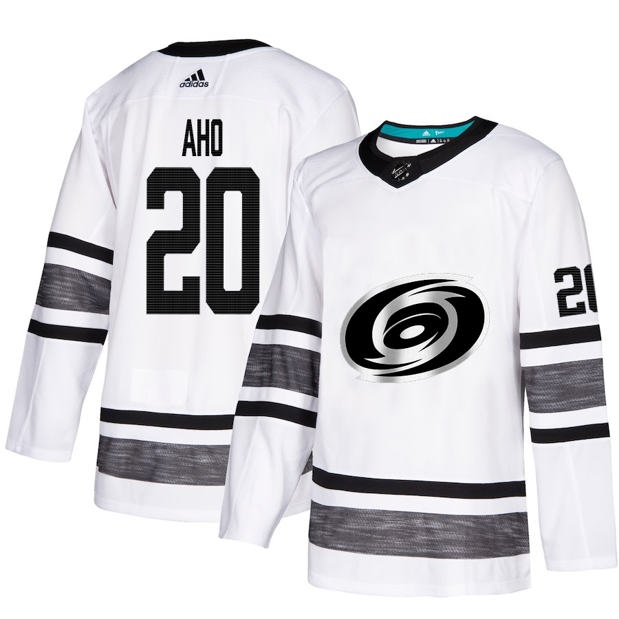 Adidas Hurricanes #20 Sebastian Aho White Authentic 2019 All-Star Stitched Youth NHL Jersey
