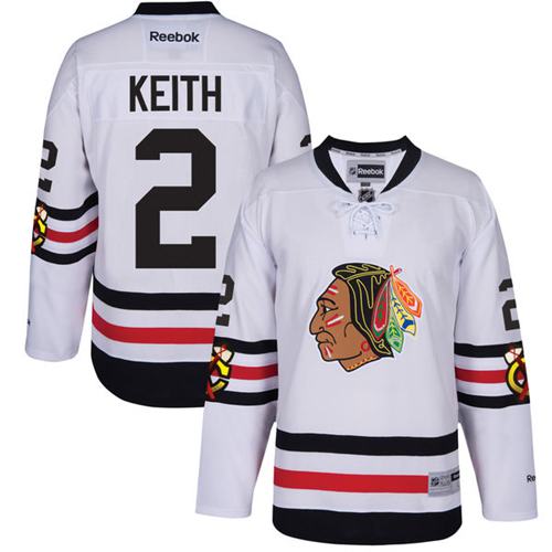 Blackhawks #2 Duncan Keith White 2017 Winter Classic Stitched Youth NHL Jersey