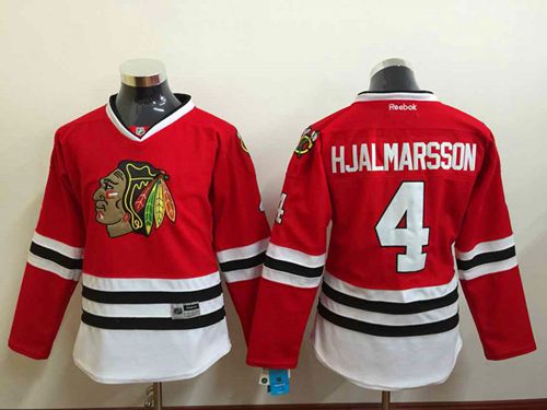 Blackhawks #4 Niklas Hjalmarsson Red Stitched Youth NHL Jersey