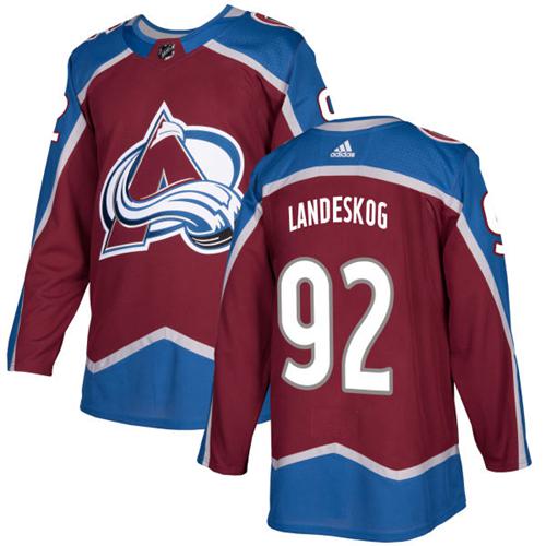 Adidas Avalanche #92 Gabriel Landeskog Burgundy Home Authentic Stitched Youth NHL Jersey