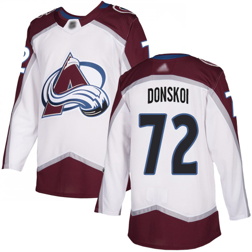 Adidas Avalanche #72 Joonas Donskoi White Road Authentic Stitched Youth NHL Jersey