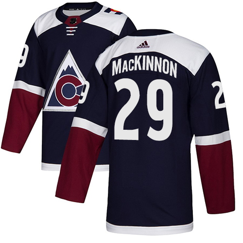 Adidas Avalanche #29 Nathan MacKinnon Navy Alternate Authentic Stitched Youth NHL Jersey