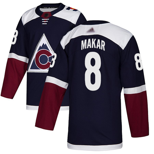 Adidas Avalanche #8 Cale Makar Navy Alternate Authentic Stitched Youth NHL Jersey