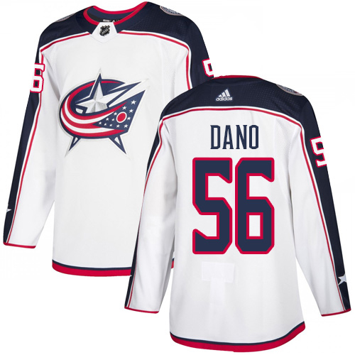 Adidas Blue Jackets #56 Marko Dano White Road Authentic Stitched Youth NHL Jersey