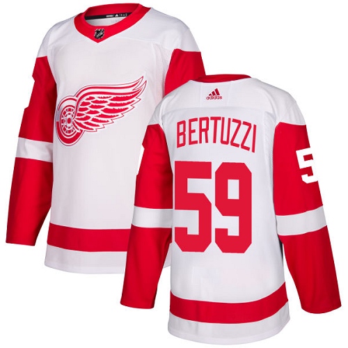 Adidas Red Wings #59 Tyler Bertuzzi White Road Authentic Stitched Youth NHL Jersey