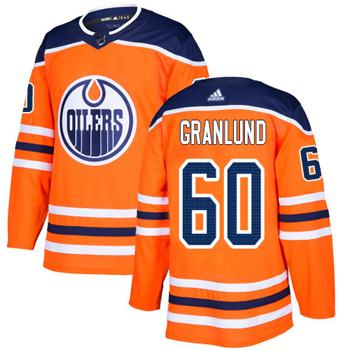 Adidas Oilers #60 Markus Granlund Orange Home Authentic Stitched Youth NHL Jersey