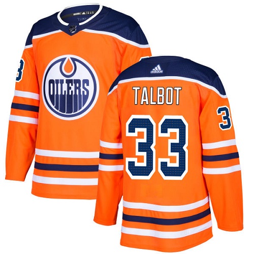 Adidas Oilers #33 Cam Talbot Orange Home Authentic Stitched Youth NHL Jersey